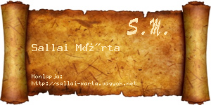 Sallai Márta névjegykártya