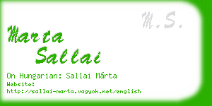 marta sallai business card